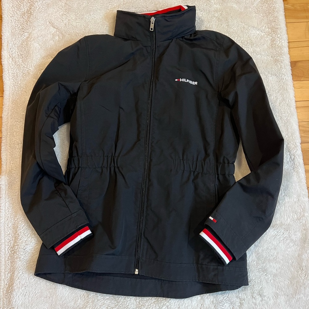 Tommy Hilfiger Black Jacket with Red, White and Navy Trim